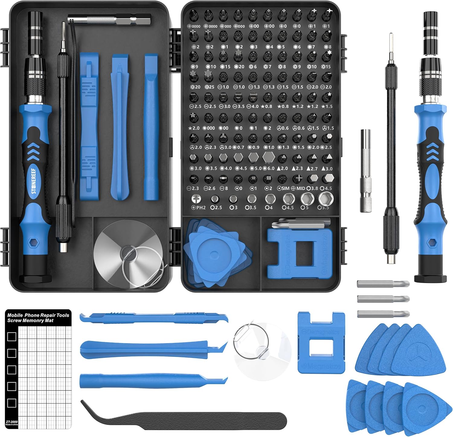 Feinmechaniker Werkzeug Set 122 tlg Präzision Schraubendreher Bits