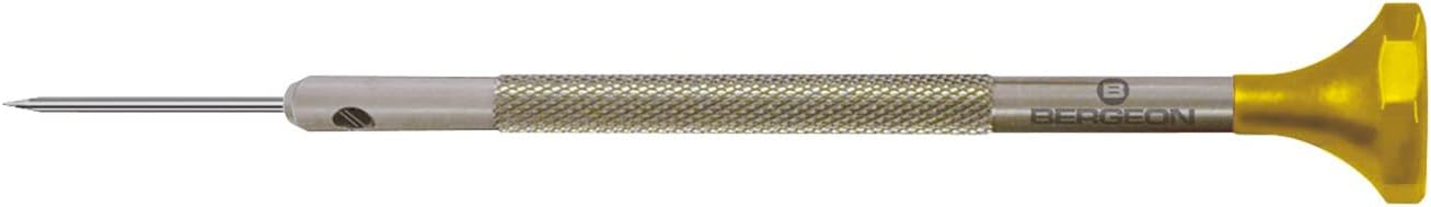 Bergeon Schraubendreher 30081-AT-080, aus Inox, mit Edelstahlklinge, 0,8 mm, mit 2 Ersatzklingen