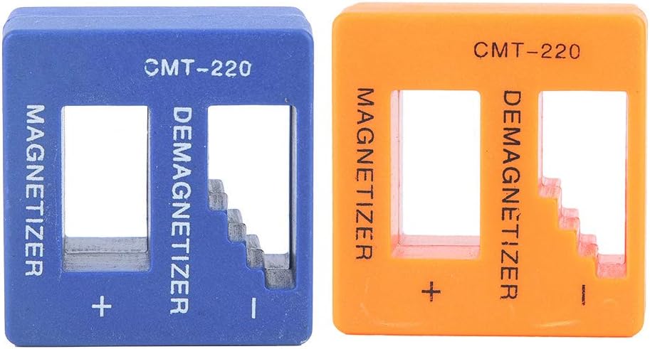 2 Stück 2-in-1 Schnellmagnetisierungs- und Entmagnetisierungswerkzeug für Schraubendreher Kunststoff Schraubenzieher Set mit Magnetfunktion