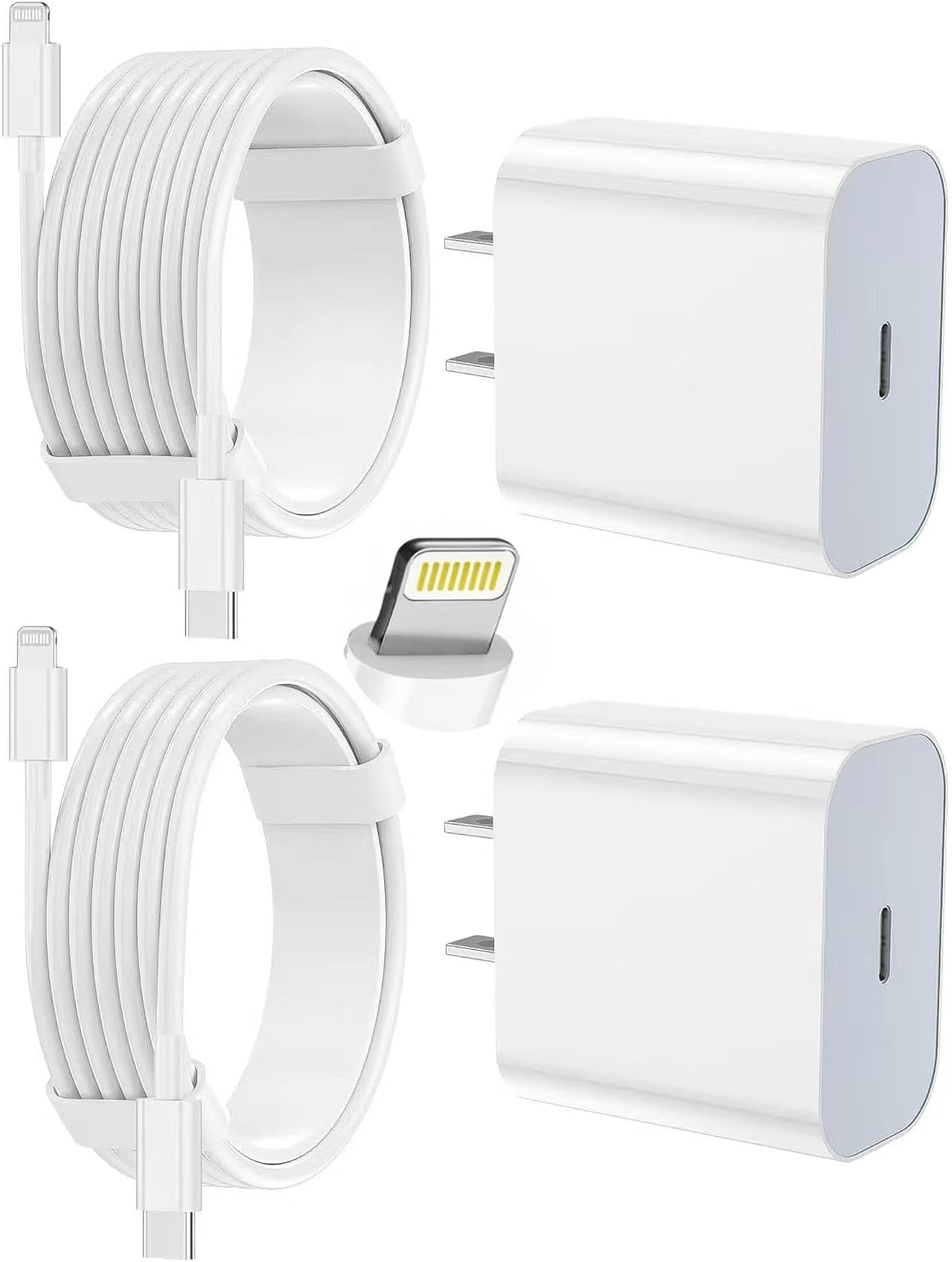 iPhone Ladekabel, [MFi-Zertifiziert] 2er Pack iPhone Ladegerät Apple Ladekabel 2M,USBC Schnellladegerät mit USB C auf Lightning Kabel für i Phone 14 13 12 11 Pro Max XS XR X 8 7 6 Plus 5 iPad,Rosa