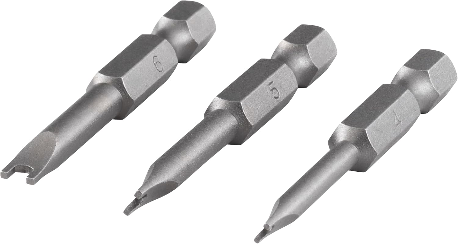 wolfcraft Schraubendreherklingen-Set Solid safety I 1266000 I Innenvierkant 1, 2, 3 I für Handschraubendreher und Akkuschrauber mit 1/4 Zoll Schaft