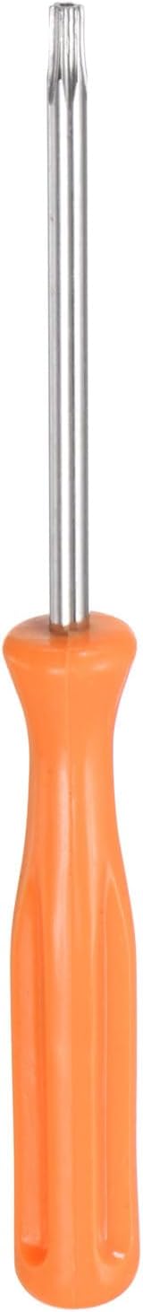 QUARKZMAN Torx-Schraubendreher T10H 4" Länge aus Kohlenstoffstahl Nicht-magnetischer Sicherheitsstern 6-Punkt-Kopf Präzisions-Schraubendreher mit rutschfestem Griff, Gelb