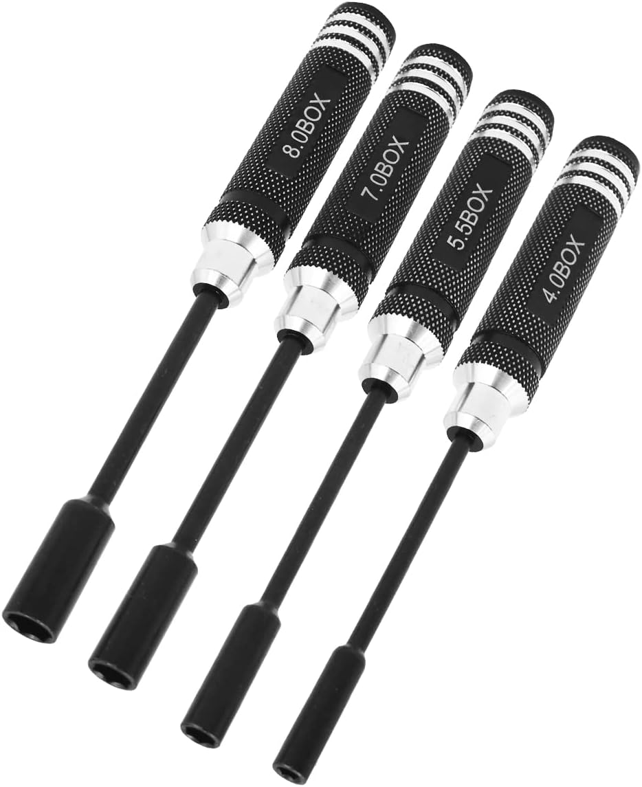 WANGCL 4 Stück Sechskant-Schraubendreher-Set für RC Auto, 4 mm, 5,5 mm, 7 mm, 8 mm