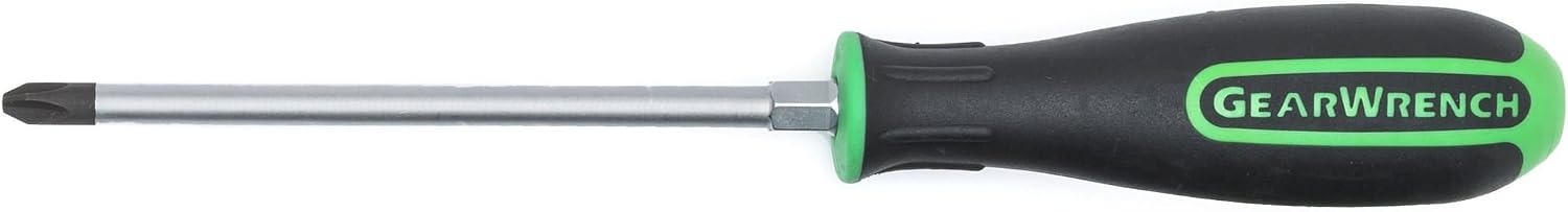 GearWrench 82696 # 2,5 x 7,6 cm Schraubendreher Phillips grün Dual Material, Schwarz