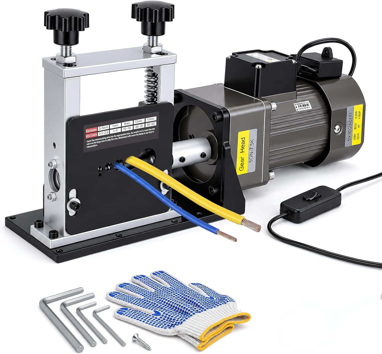 Kabelschälmaschine Elektrisch, Abisoliermaschine 60W, 6 Zuführungslöcher