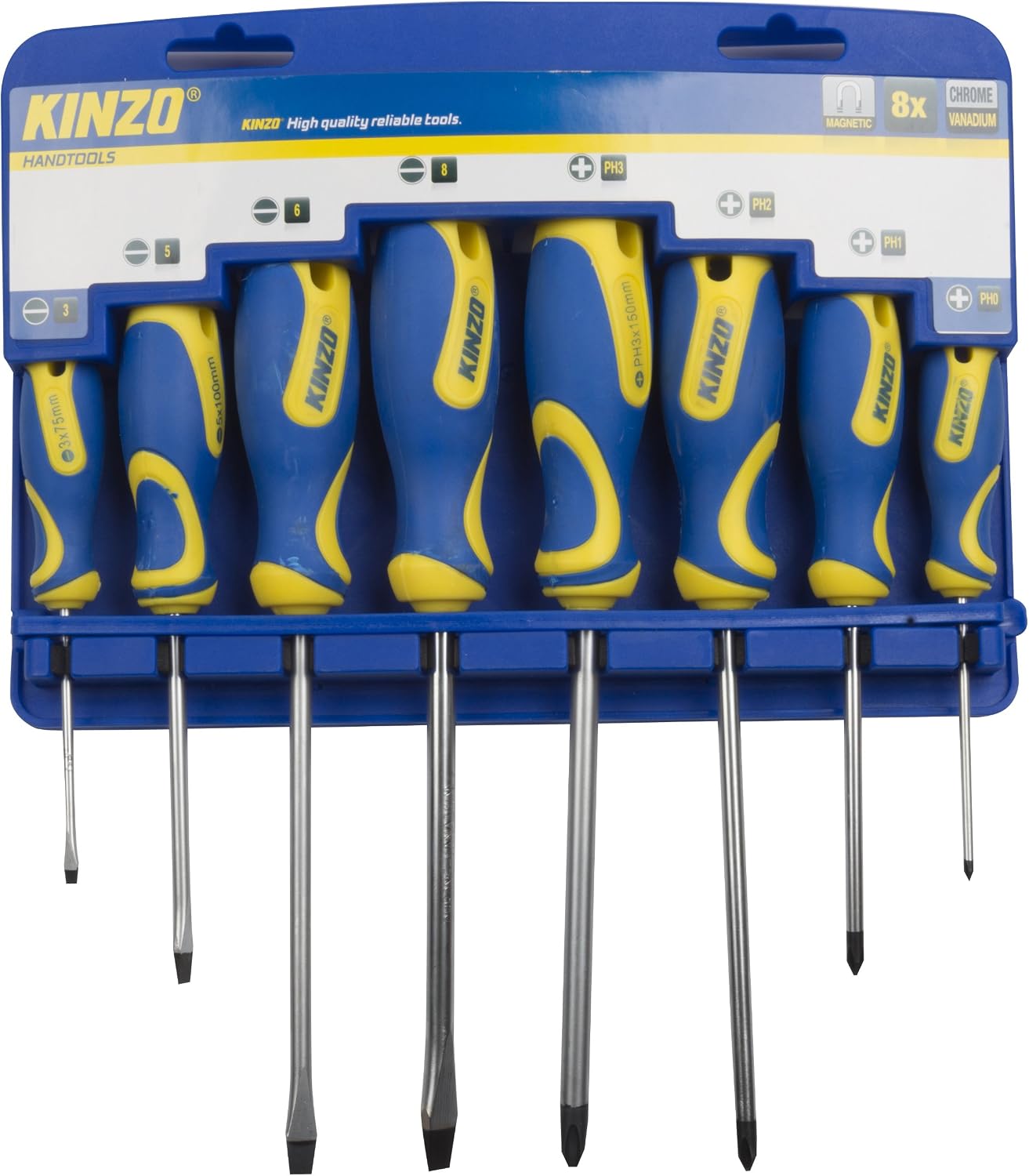 KINZO Screwdriver Set CR-V ST 8 Stück, 54148