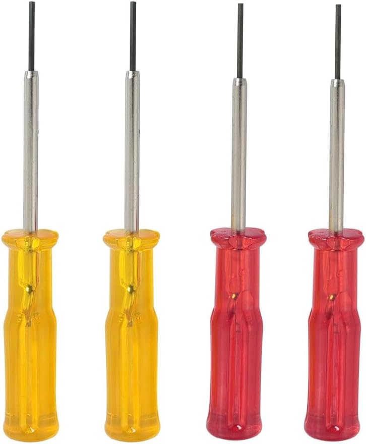 Sechskant-Schraubendreher-Set, industrielles Overlock-Nähmaschinennadel-Set, Overlock-Maschinen-Werkzeugschraubendreher für Overlock-Nähmaschinen (2 Stück, rot, 1,5 mm, 2 Stück, gelb, 1,6 mm)