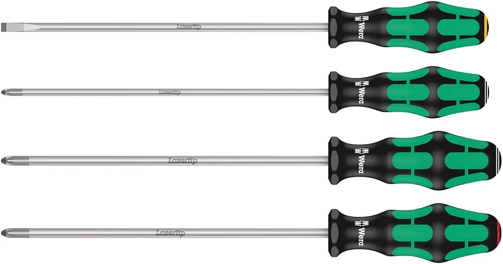 Wera 335/350/355/4 Schraubendrehersatz Kraftform Plus Lasertip 200mm 05347736002