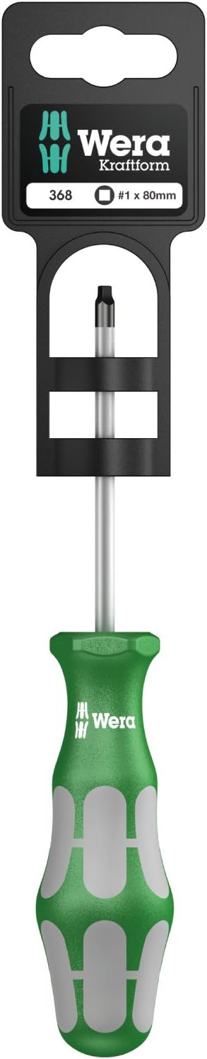 Wera 368 SB Schraubendreher für Innen-Vierkantschrauben, # 1 x 80 mm, Wera 05100070001