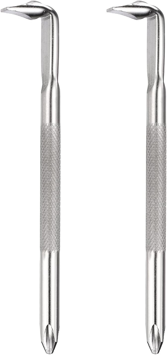 QUARKZMAN 2 Stück Abgewinkelter Schraubendreher PH2/SL6 Rechtwinklig 90 Grad Schraubendreher Doppelseitig L-Form 4,13 Zoll Länge Handwerkzeug Für Reparatur Silber