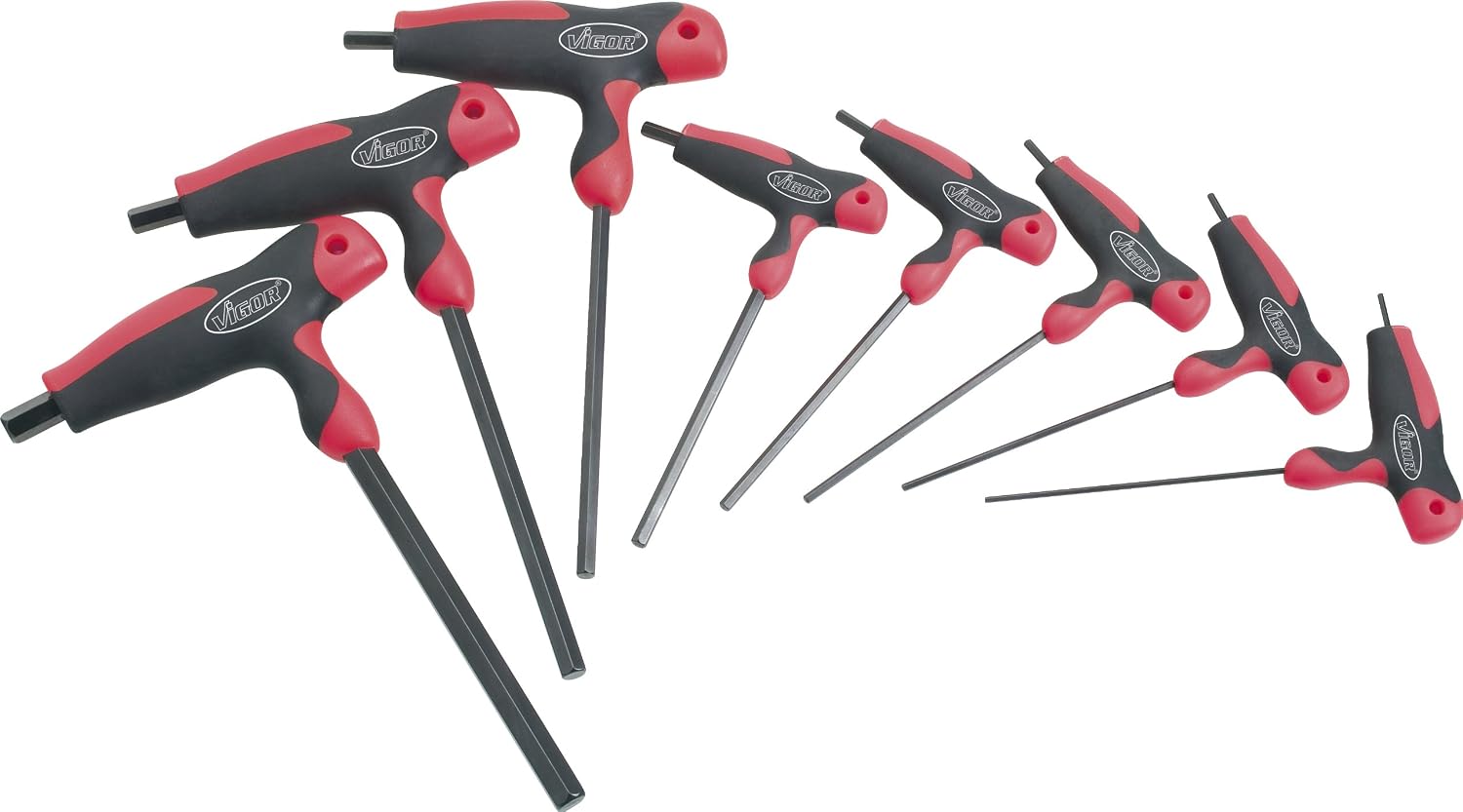 VIGOR V1409 T-Griff Schraubendreher Satz 6-kant 8teilig