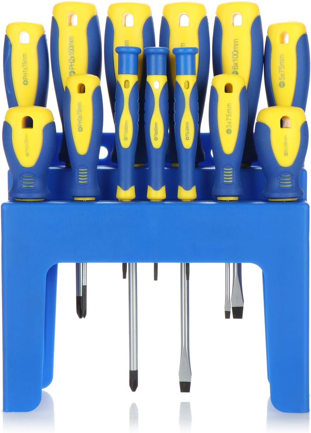 COM-FOUR® 13-tlg Schraubendreher Set mit magnetischer Spitze