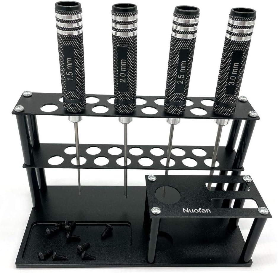 Screwdrivers Organizers Screwdrivers Storage Rack Kit RC Tools Bulit-in Screw Tray Screw Driver Pliers for Hex Cross Screw Driver RC Tools Kit Organizers