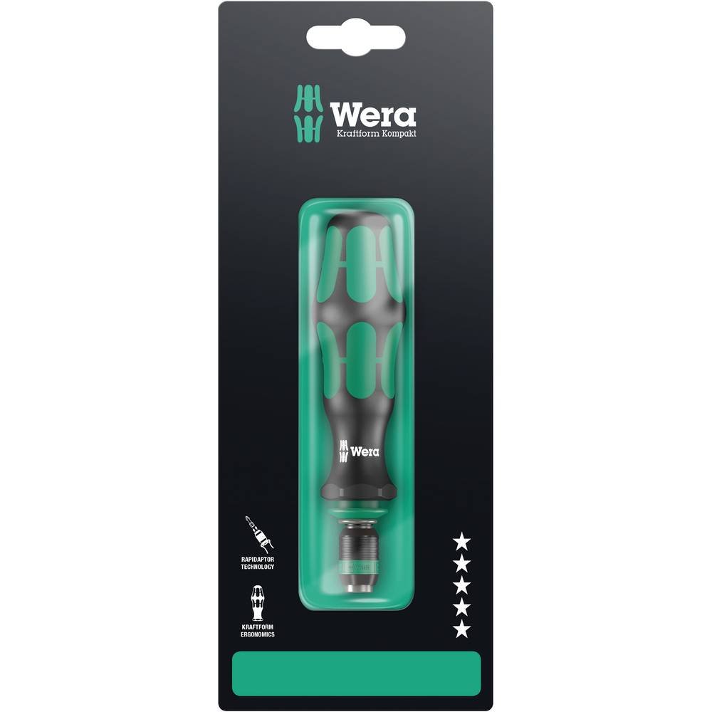 Wera 810/1 Bit-Handhalter mit Sprengring, 1/4 Zoll x 120 mm, 05051005001, Silber