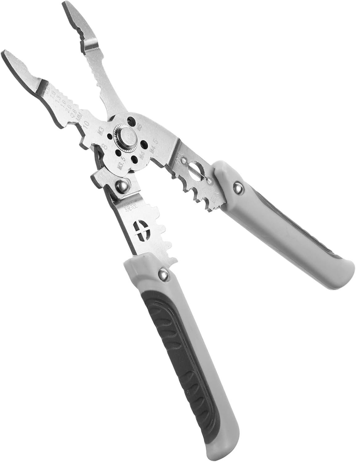 Cabilock Multifunktionale Abisolierzange aus Edelstahl Crimp Kabelschneider für Elektriker Langlebiges Profi werkzeug für Schnelles Abisolieren Schneiden und Crimpen von Kabeln Robust und