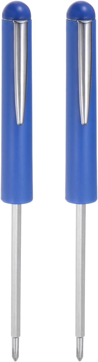 QUARKZMAN 2 Stück Nicht-magnetischer 4mm Phillips 3mm Schlitz, Schwarz