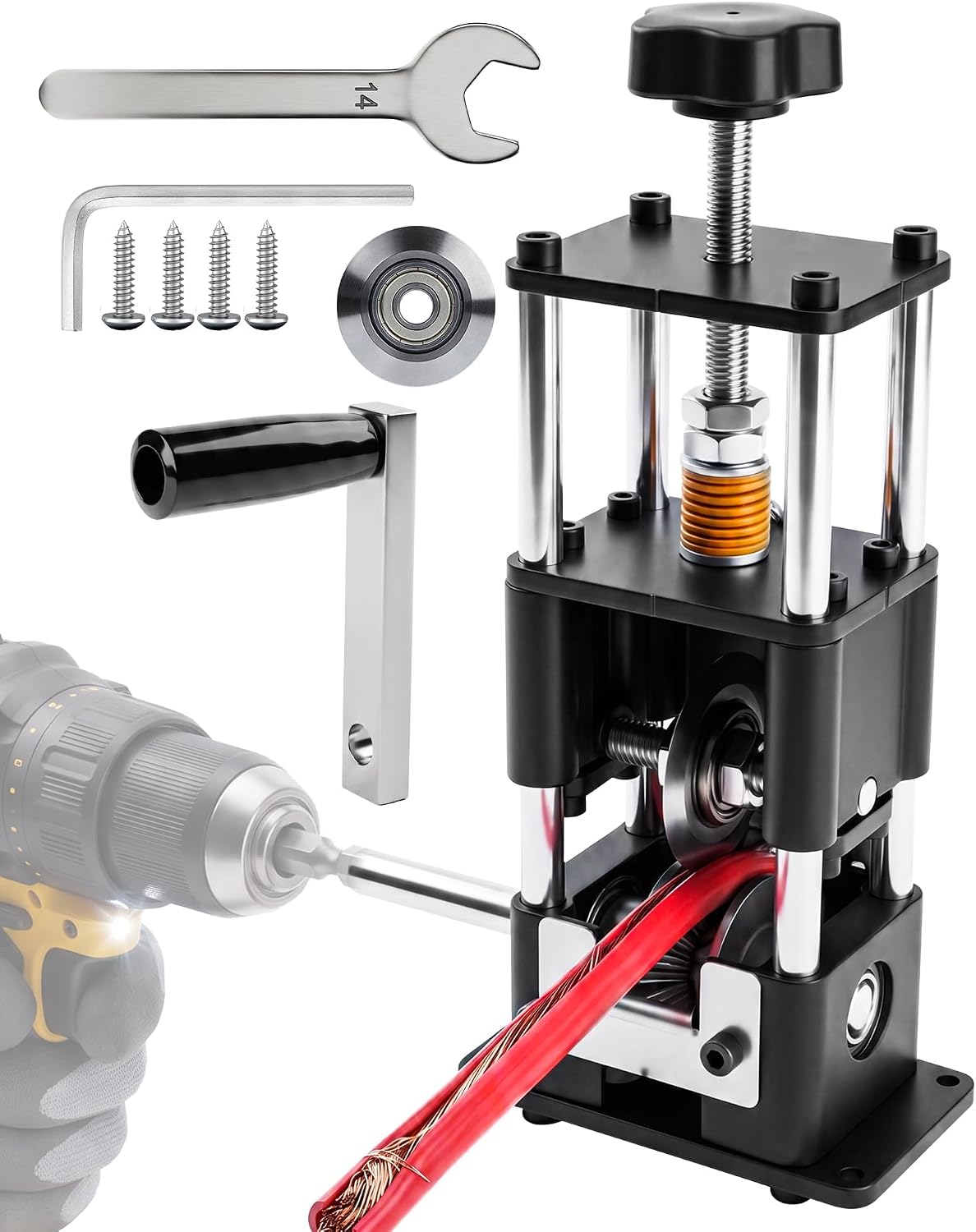Elektrische Kabelabisolierer Kabelschälmaschine für 1-25mm Kabel Abisolier