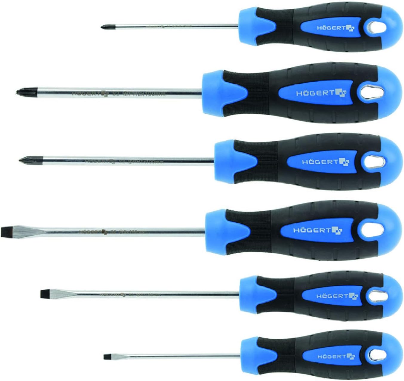 Högert Technik, 6er-Set Schraubendreher, S2 Stahl, HT1S095
