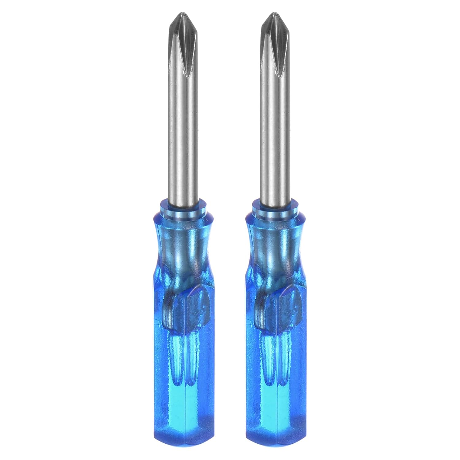 QUARKZMAN 8 Stück PH1 Mini Kreuzschraubendreher Set Kleine Schraubenzieher Set 3mm Magnetisch Kreuzkopf 45mm Länge Feinmechaniker Schraubendreher Set für Reparatur Werkzeug Set, Blau