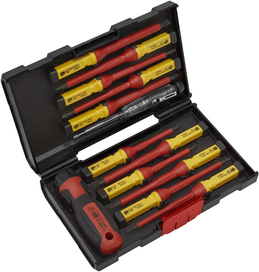 Sealey AK6128 13-teiliges austauschbares Schraubendreher-Set – VDE-geprüft