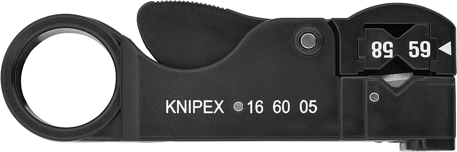 KNIPEX Abisolierwerkzeug für Koaxialkabel, 16 60 05 SB
