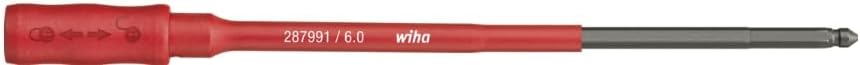 Wiha slimBit Halter electric, mechanisch verriegelbar für VDE Drehmoment-Schraubendreher mit Längsgriff (35870) 6 mm, 170 mm, VDE-geprüft, stückgeprüft