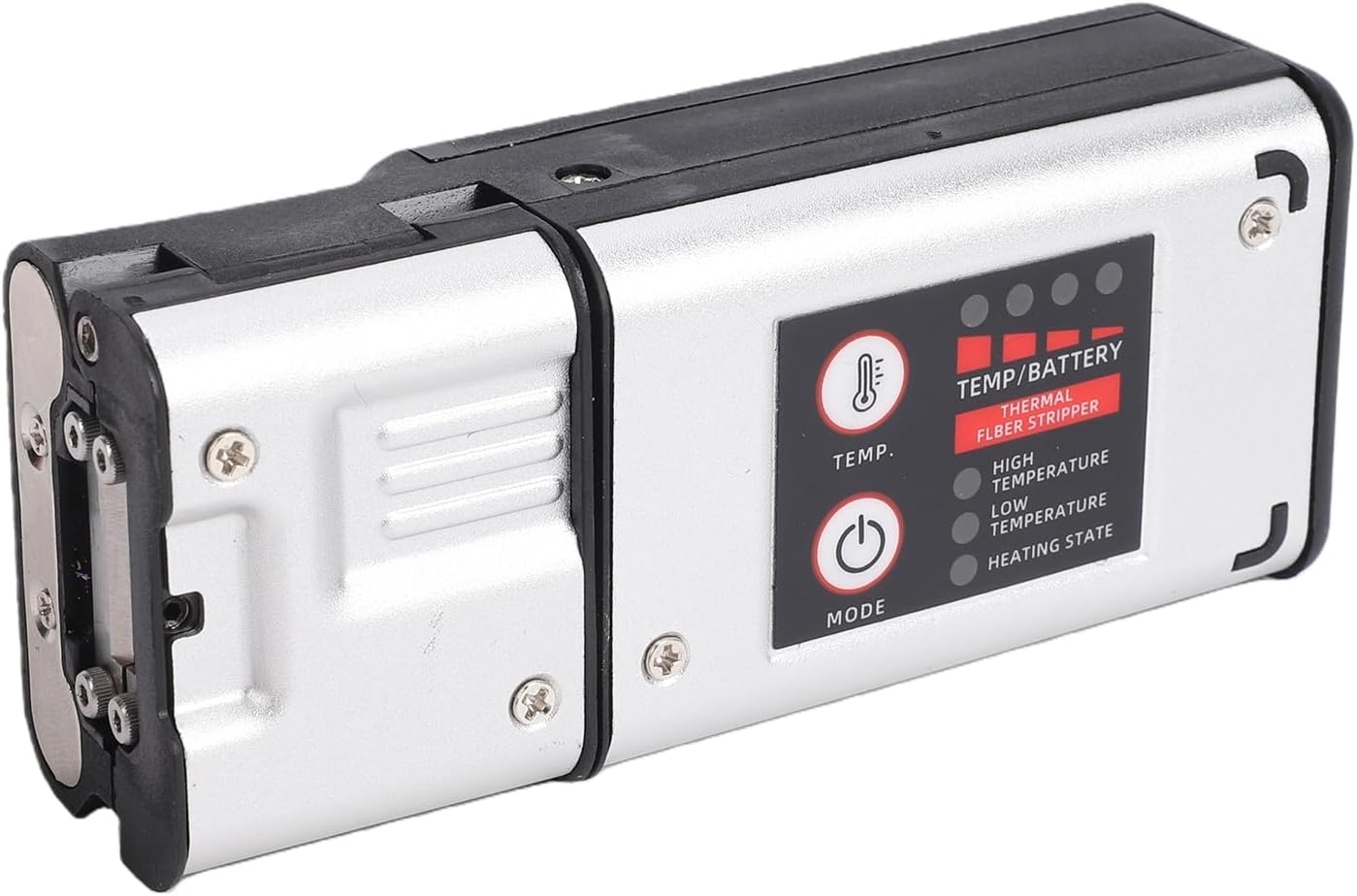 Vikye Glasfaser-Thermo-Abisolierer, Präzises Kabel-Abisolierwerkzeug für 1–48 Adern, Blanke Glasfaser-Pigtails, Wiederaufladbar, Leichtes Design (EU-Stecker)