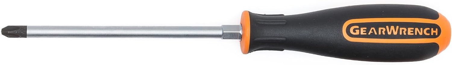 GearWrench 82688# 2,5 x 7,6 cm Phillips orange Dual Material Schraubendreher, Schwarz