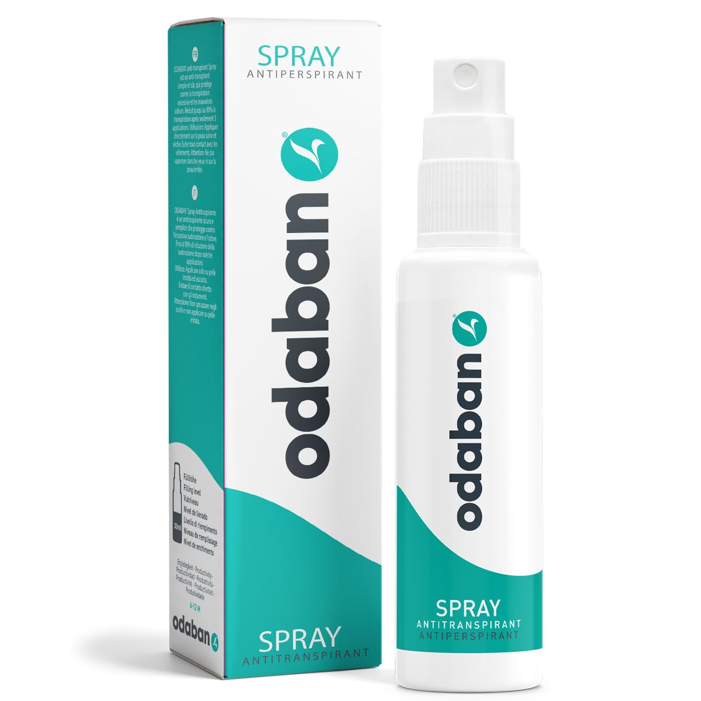 odaban® Antitranspirant Gel 50 ml gegen schwitzige Hände, Schweißfüße und Schwitzen im Gesicht | gegen Achselgeruch | gegen starkes Schwitzen am Kopf | duftneutral