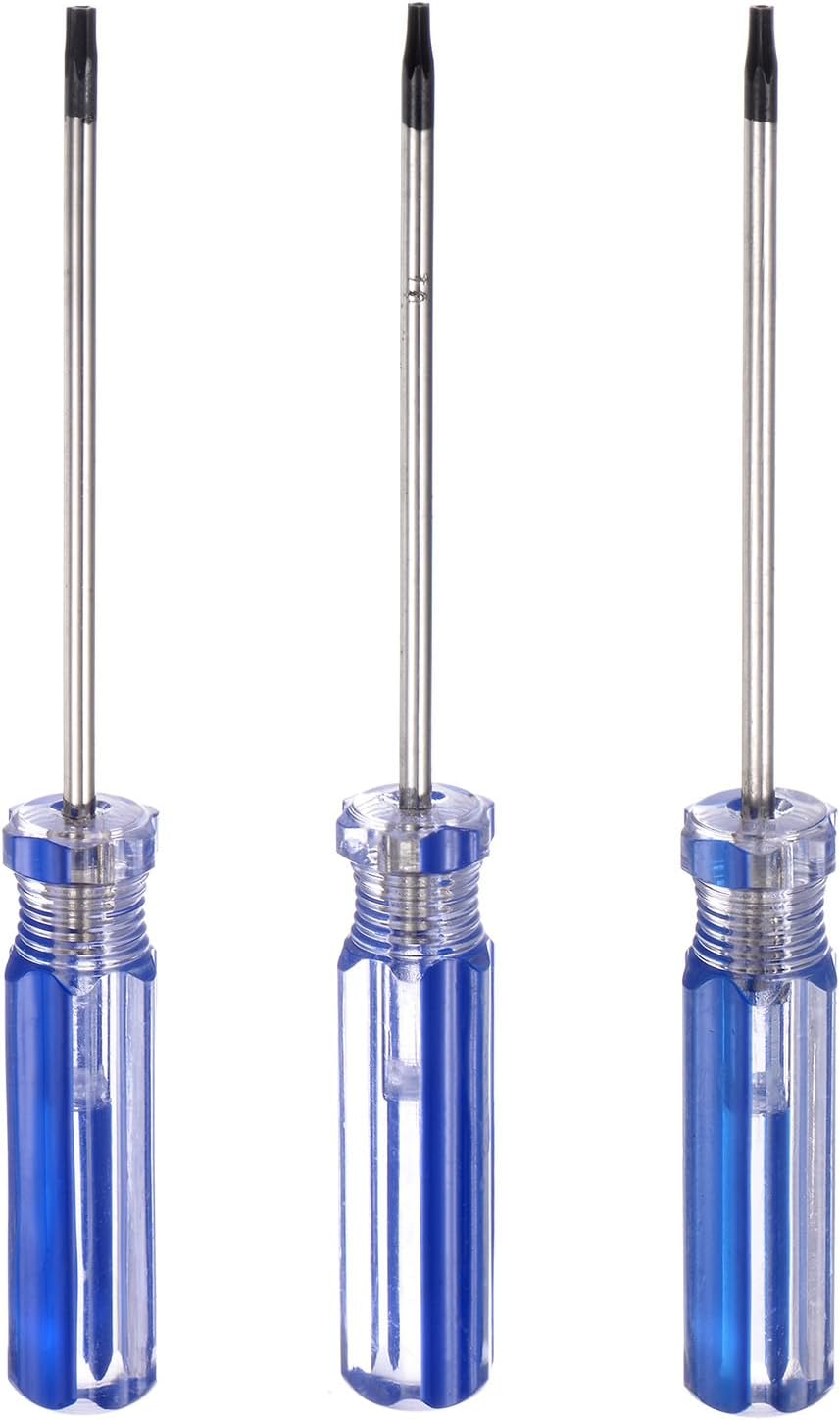 QUARKZMAN 3 Stück Magnetische Torx-Schraubendreher 75mm Länge Blau