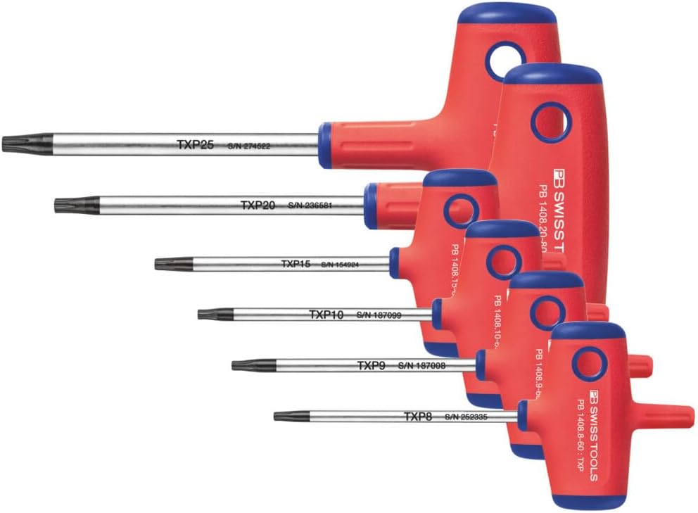 PB SWISS TOOLS Schraubendreher-Satz für Torx Plus, mit Quergriff 6-teilig, Anzahl Schraubendreher: 6