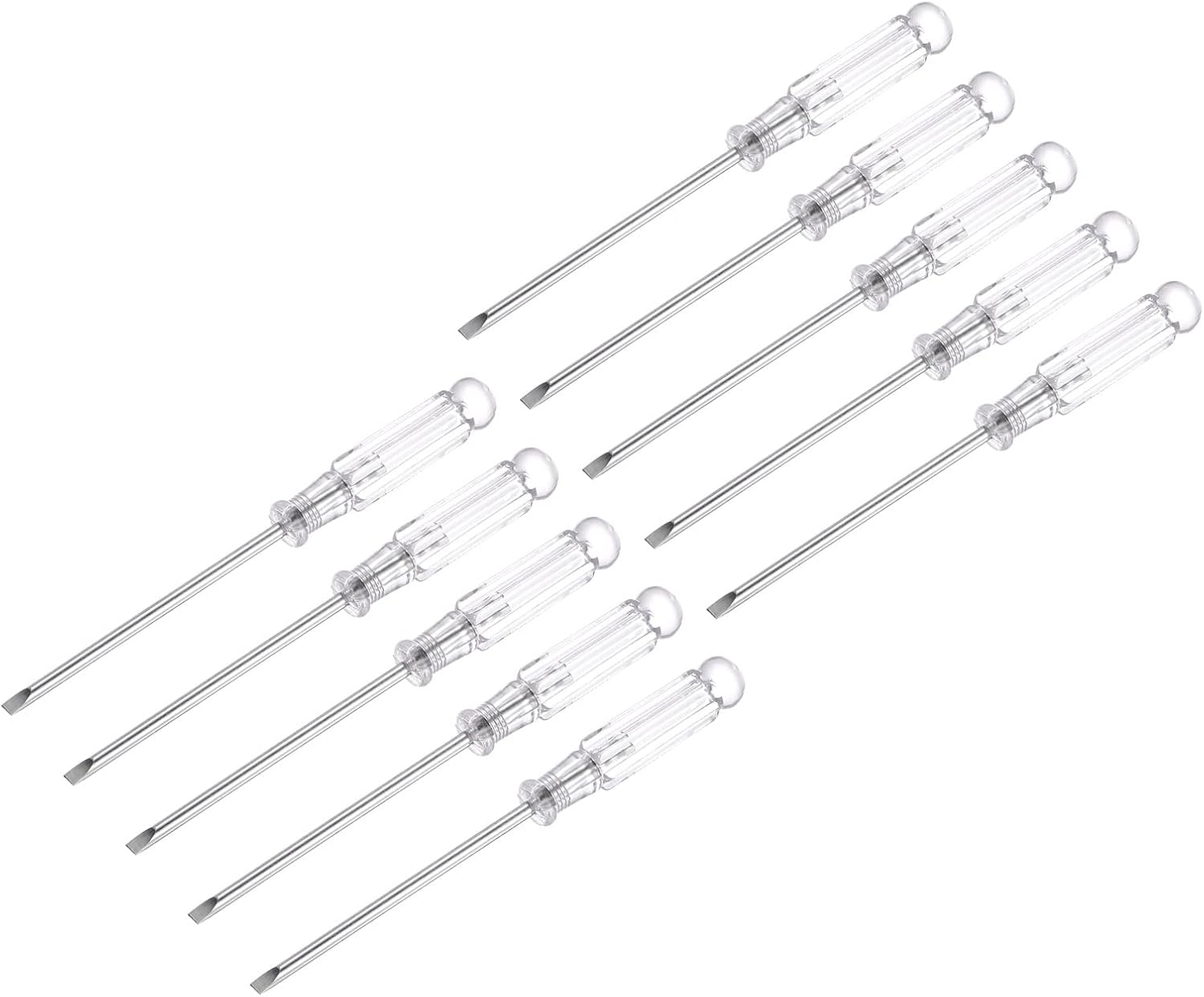 sourcing map 10Stk Mini Schlitz Schraubendreher, 3,0 mm Flachkopf