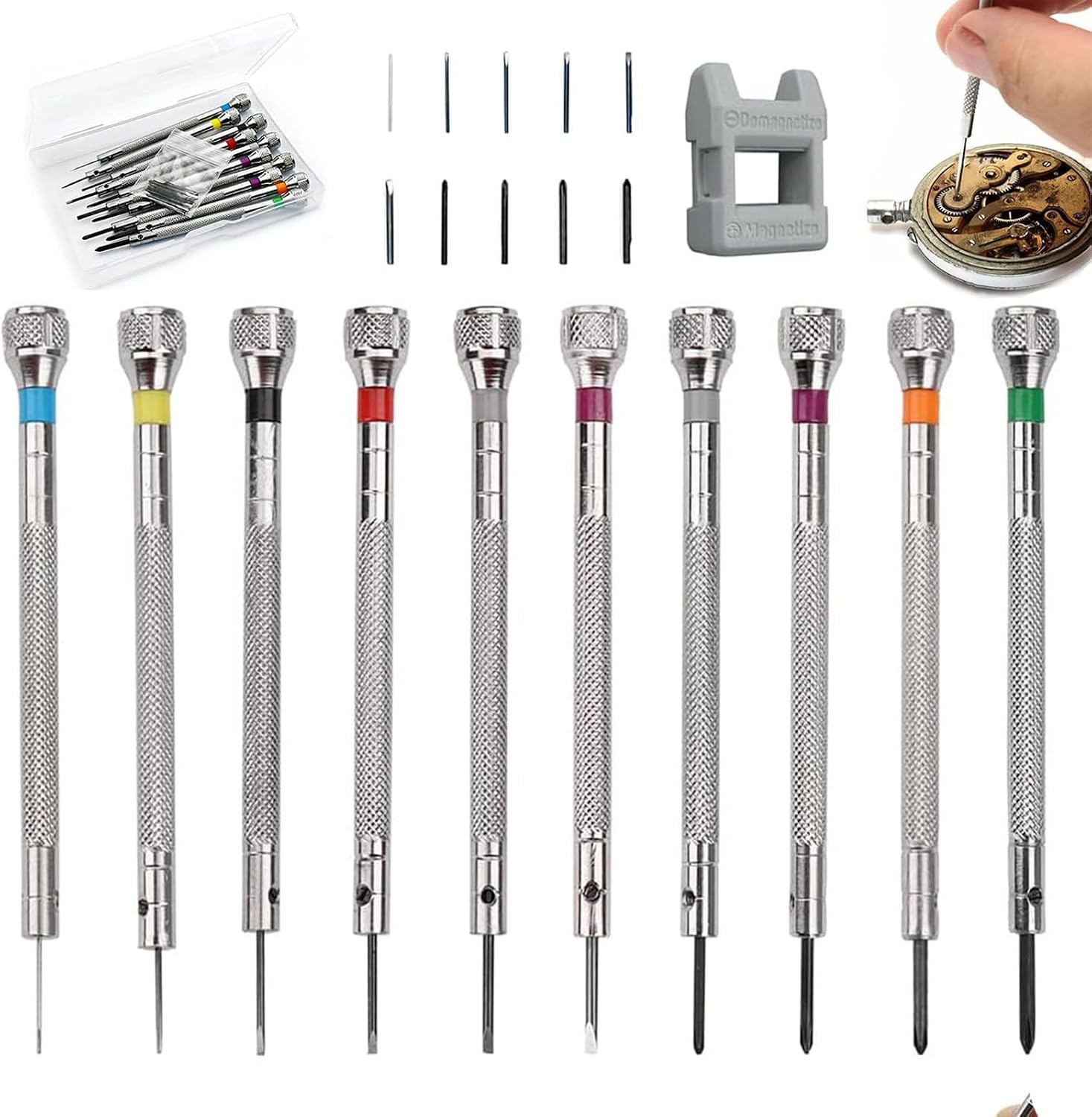 10 Stück Uhrmacher Schraubendreher Set, Juwelier Schraubendreher