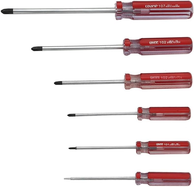 6-teiliger Trimmen Schraubendreher Set Magnetische Trimmen Spitze Schraubendreher Set, Drei Punkt Spitze Schraubendreher mit Kunststoffgriff einschließlich Y1.5mm, Y2mm, Y3mm, Y4mm, Y5mm, Y6mm für Ihr