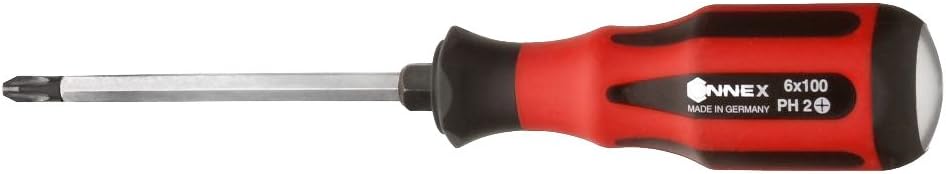 Connex COX356002 Profi-Schraubendreher PH 2, Sechskantansatz, 2-Komponenten-Griff/Schlagkappe