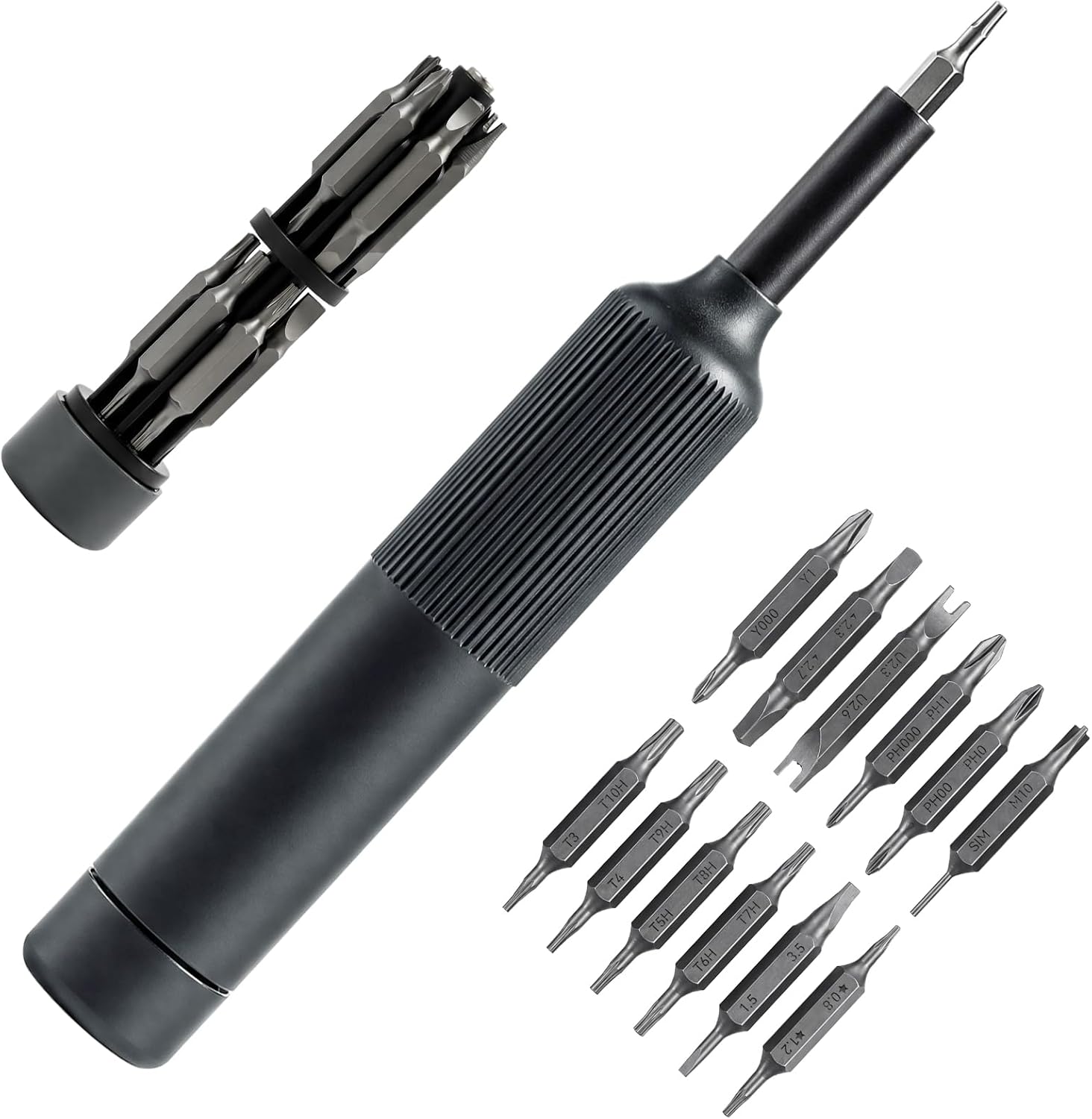 27-in-1 Magnetisches Bit Set Präzisions Schraubendreher Set für Elektronik, Smartphones, Laptops, Uhren, Brillen mit 12 Doppelend-Bits, Schraubendreher Set Feinmechaniker Werkzeug Set