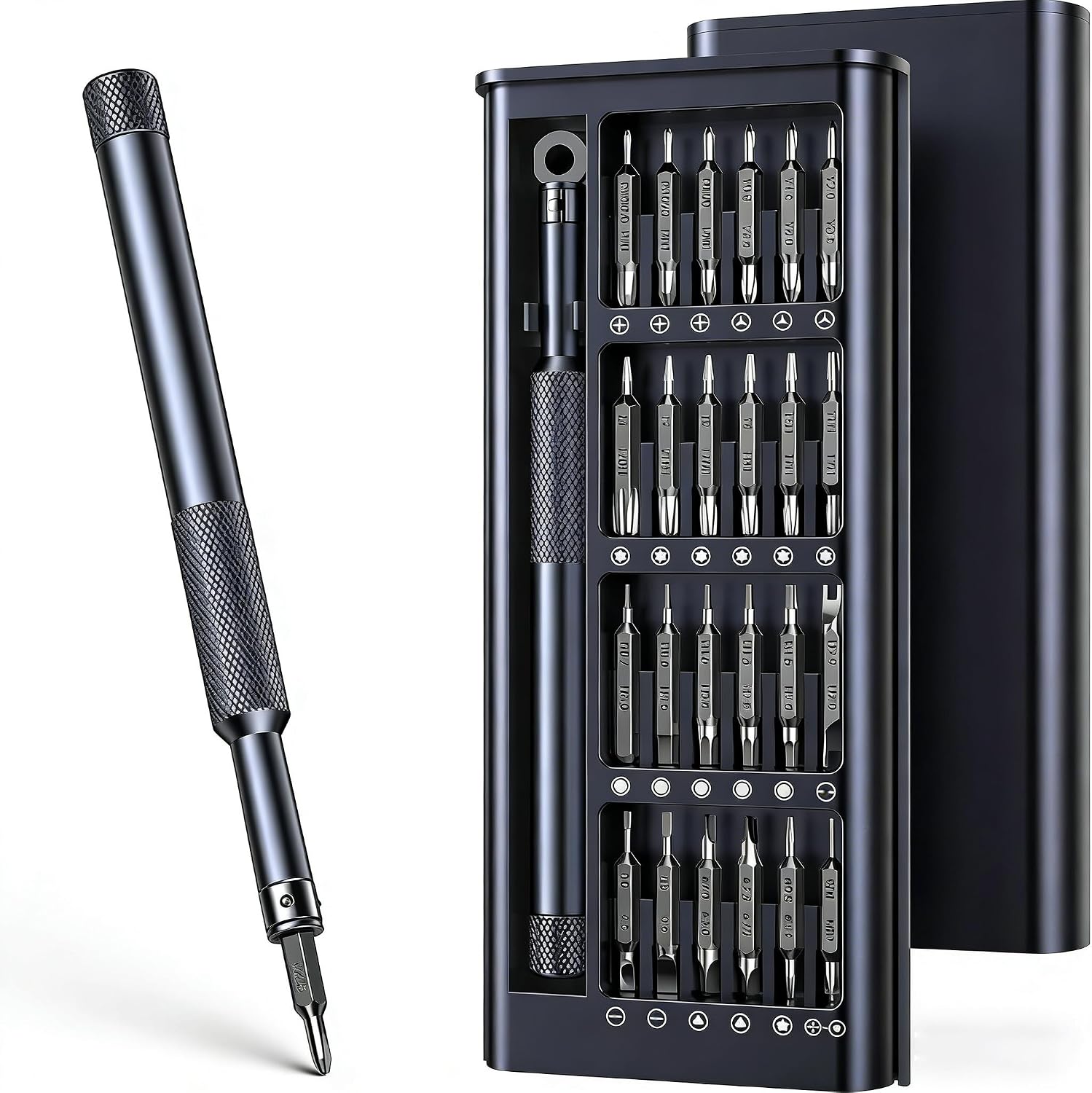 WINTAPE Feinmechaniker Schraubendreher Set, 25 in 1 mit 24 magnetischen Bits, Präzisionsschraubenzieher für Handy, PC, Spielkonsole, Uhr & Brille, Reparaturwerkzeug Set, Geschenk für Heimwerker