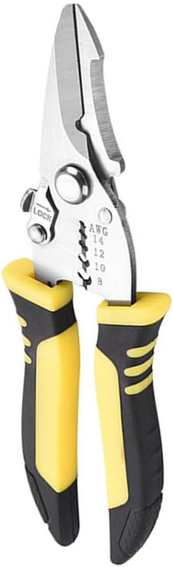 Lurrose Abisolierzange Strippen Stripper Elektriker Handwerkzeuge Striper Crimpers elektrischer Splitter industrielle Schere Drahtschneidezange Kabelschneideschere Gartenschere Gummi