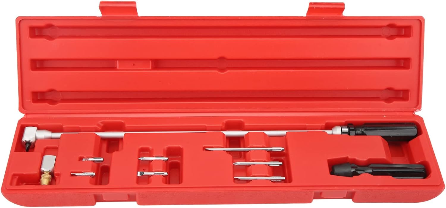 Vergaser Werkzeug,Vergaser Schraubendreher,Vergaser Einstellwerkzeug,schraubendreher Vergaser,Vergaser-Einstellwerkzeug,10-Teiliges Vergaser-Einstellschlüssel-Werkzeug,90-Grad-Schräg-Schraubendreher,