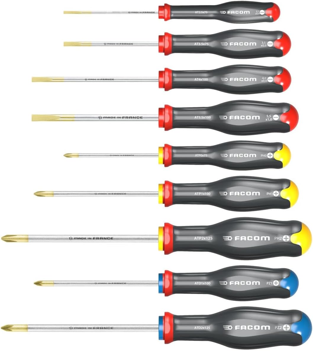 Facom AT.9PB Schraubendreher-Set Protwist, 9-teilig