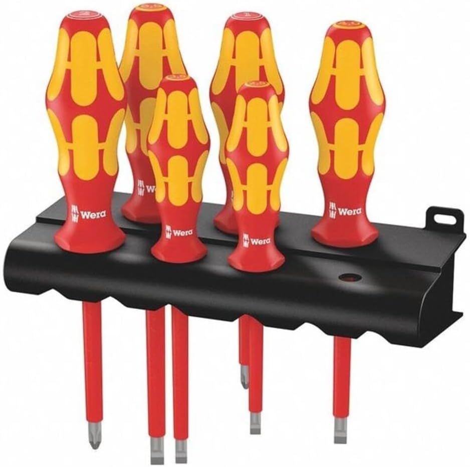 Wera 05006145001 160 I/6 Rack Schraubendrehersatz Kraftform Plus Serie 100 + Rack, 6-teilig