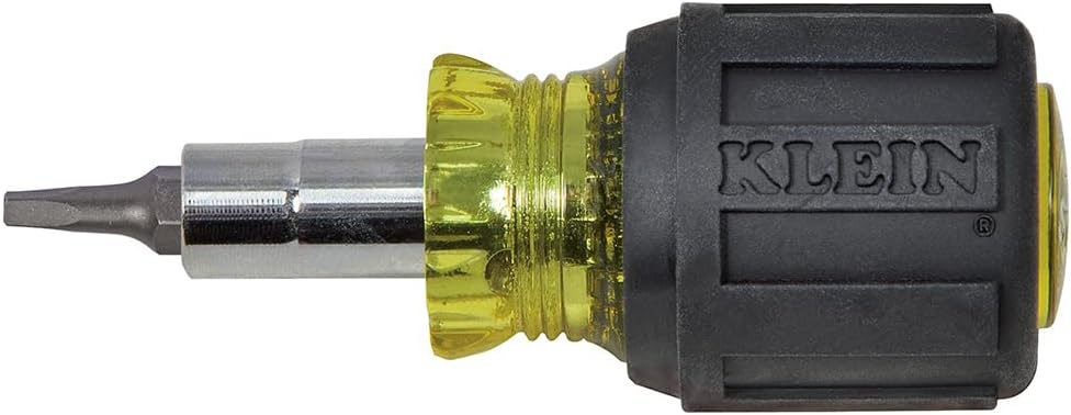 Stubby Multi-Bit-Schraubendreher und Mutternzieher, 1 und #2 quadratische Aussparung, 3/16 Zoll Schlitz, 2 Phillips, 1/4 Zoll und 5/16 Zoll Nut Drivers Klein Tools 32562