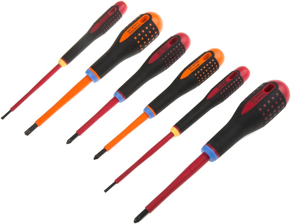BAHCO Satz VDE-isolierter ERGO™ Schraubendreher mit Combi-Spitze Schlitz