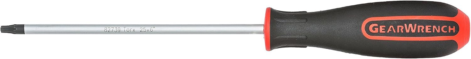 GearWrench 82736 T10 x 15,2 cm manipulationssicheren Torx Dual Material Schraubendreher, Schwarz