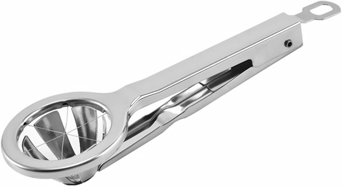 SECFOU Multifunktionaler Eierschneider aus Edelstahl mit Gleichmäßigem Schneiden und Einfachem Handling für Gekochte Eier und Obst in Küche