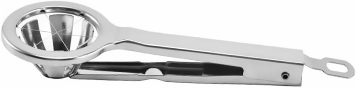 Praktischer Eierschneider aus Edelstahl in Silber für Gekochte Eier