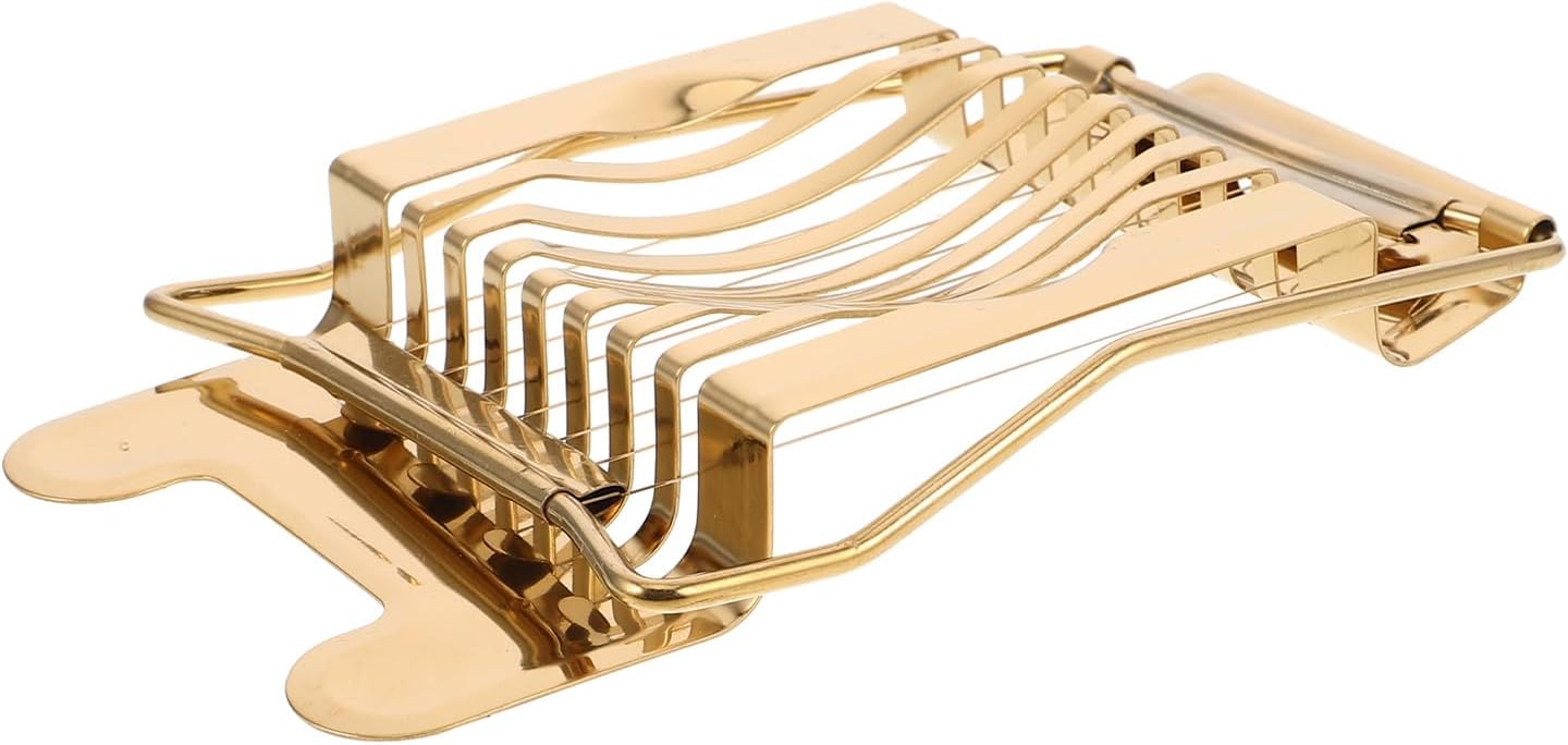 Eierschneider aus Edelstahl in Gold für Gleichmäßige Scheiben