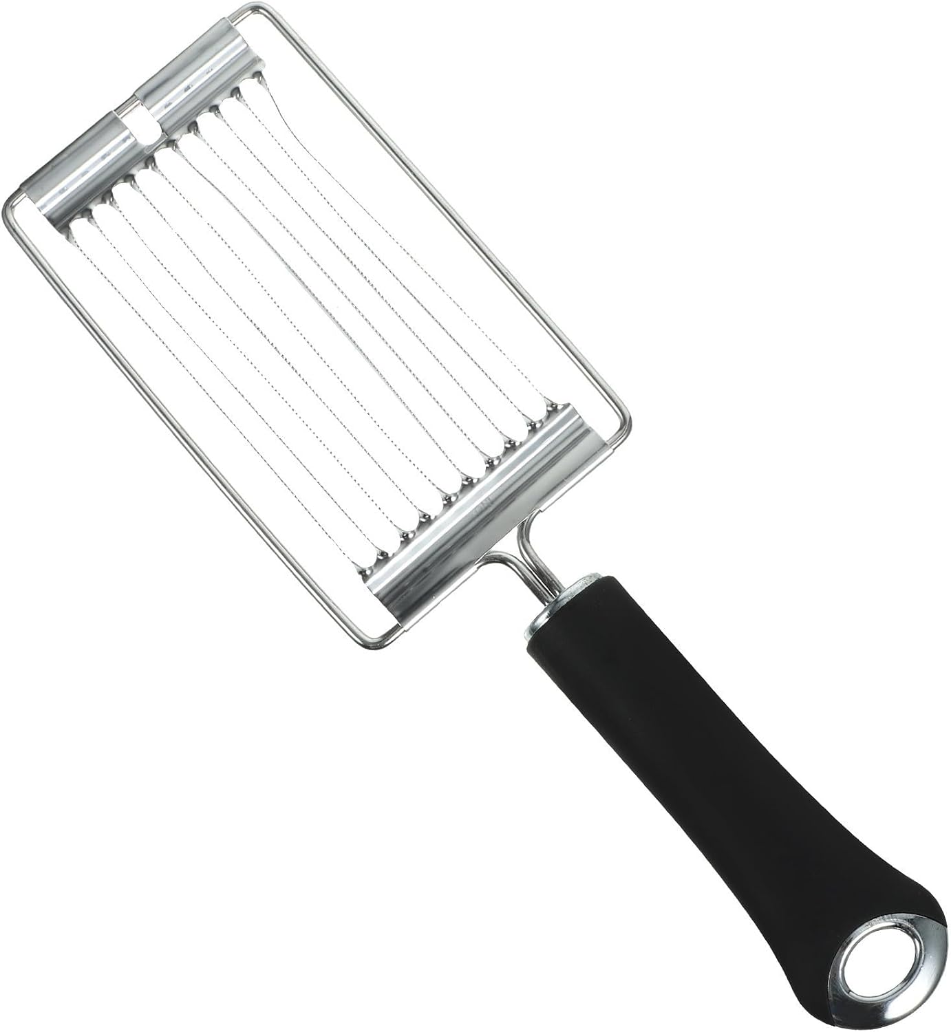 Gemüseschneider aus Edelstahl mit Multifunktionalem Design Tragbarer Tomatenschneider und Eierschneider für Küche und Zuhause in Silber Zufälliger Stil