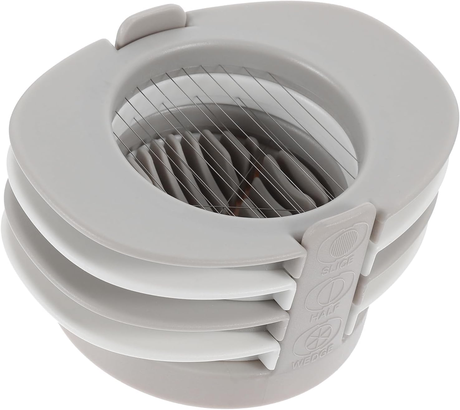 Toyvian 3 in 1 Eierschneider aus Edelstahl und Silikon Eiertrenner stack Multifunktionales Küchenwerkzeug für Küche Schneidet auch Gemüse