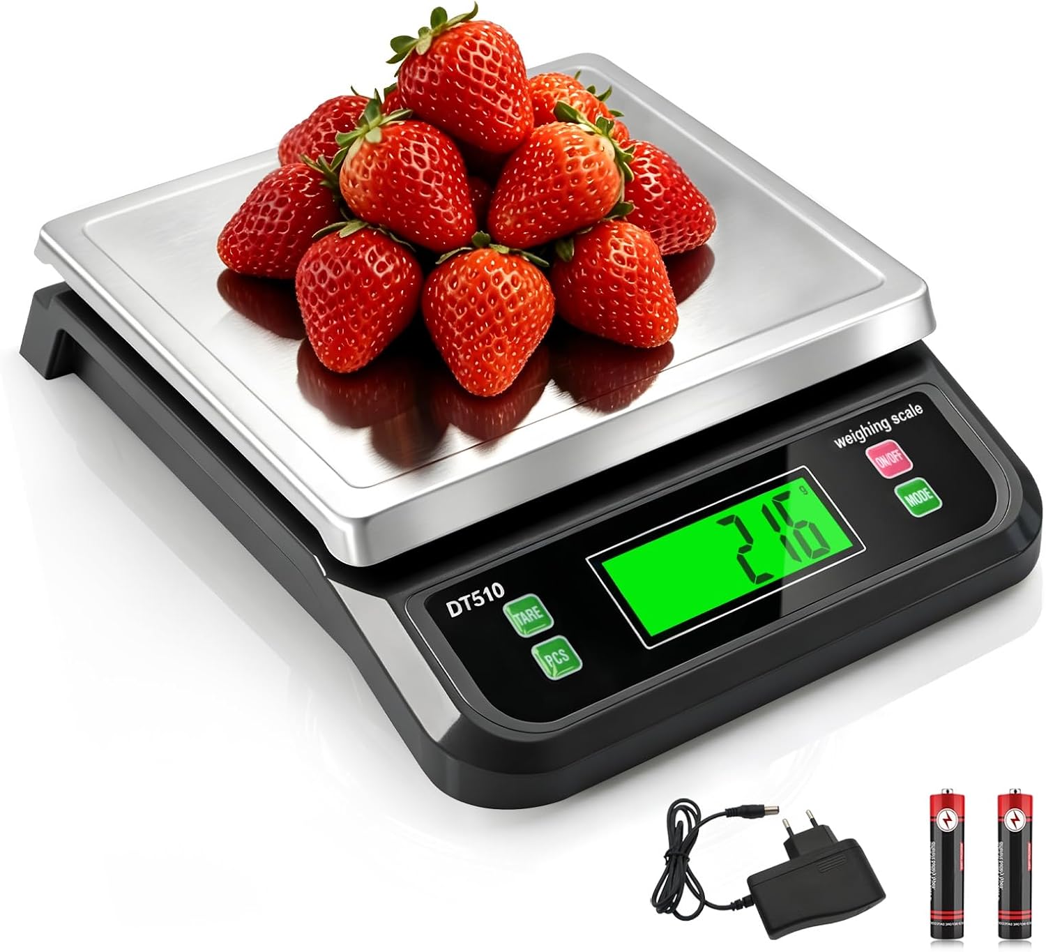 Balance de Cuisine 30kg/1g avec PCS et Tare Fonction avec 6 Unités